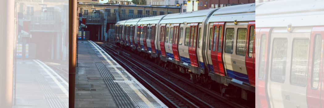 Empty UK train station platform