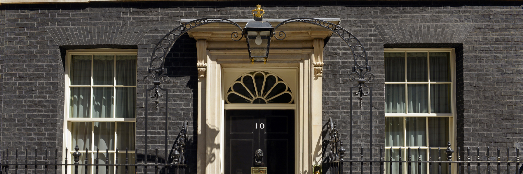 The door of Number 10, Downing Street