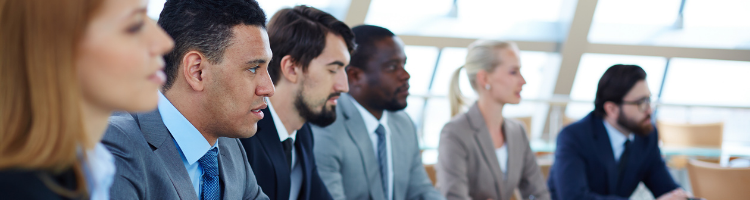 Group of business people in a lecture