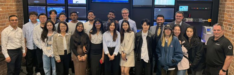 Group of students standing smiling