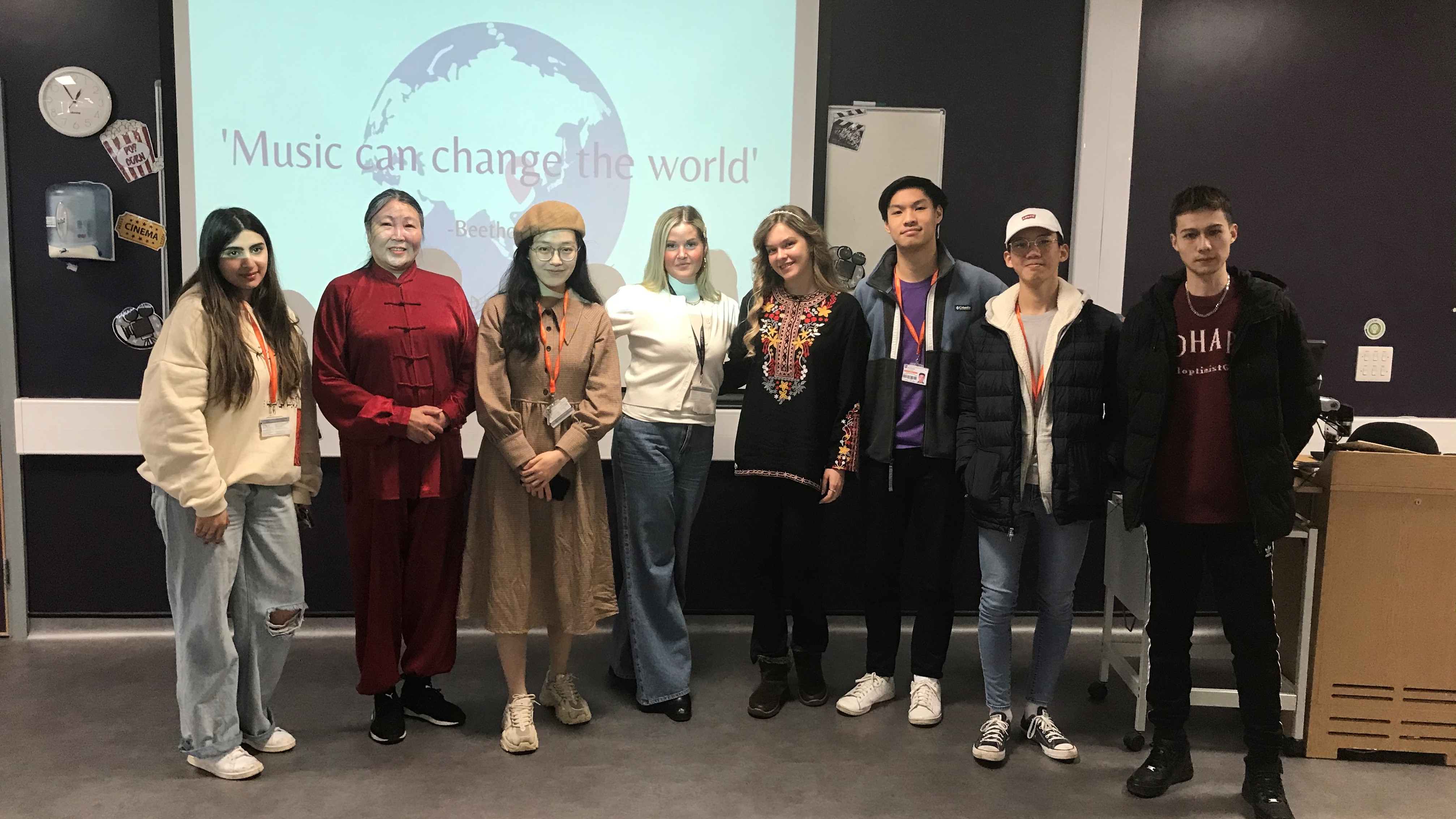 Students celebrate Durham Global Week at Queens Campus, Stockton