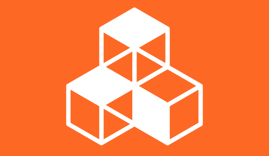 Icon showing four tiered blocks