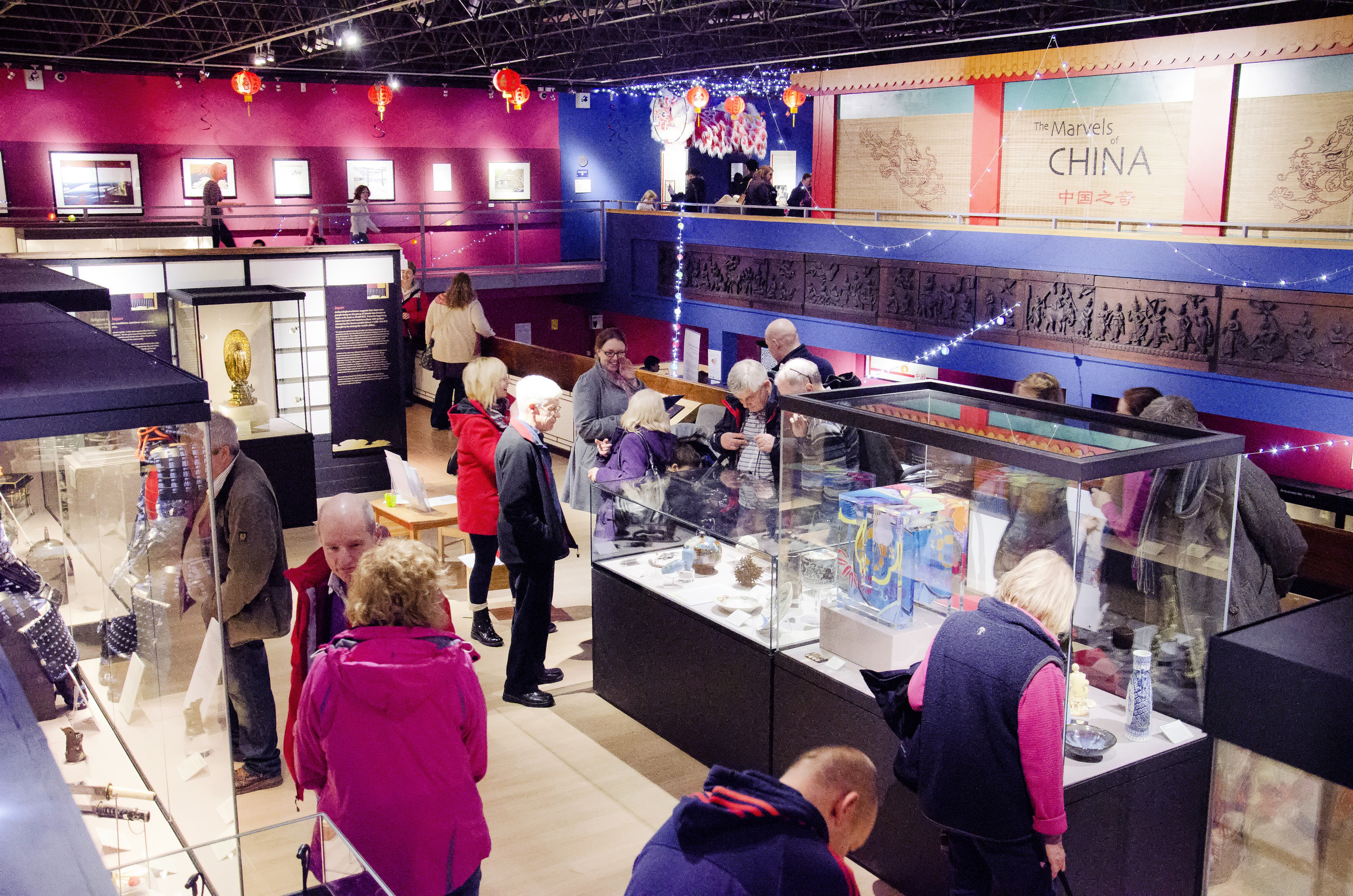 Visitors exploring exhibits at the Oriental Museum