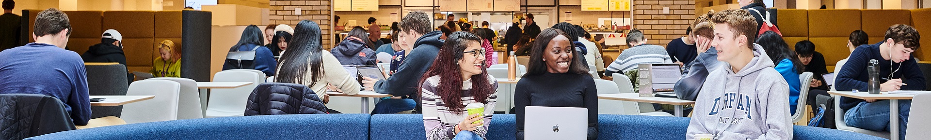 Students chatting in the Teaching & Learning Centre
