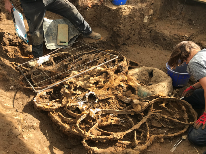 The Melsonby Hoard during excavation