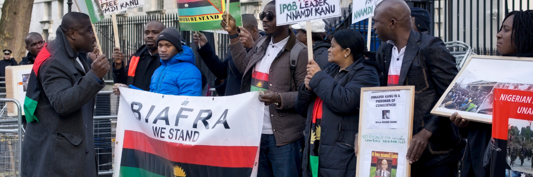 Biafra territory in Nigeria protest in London