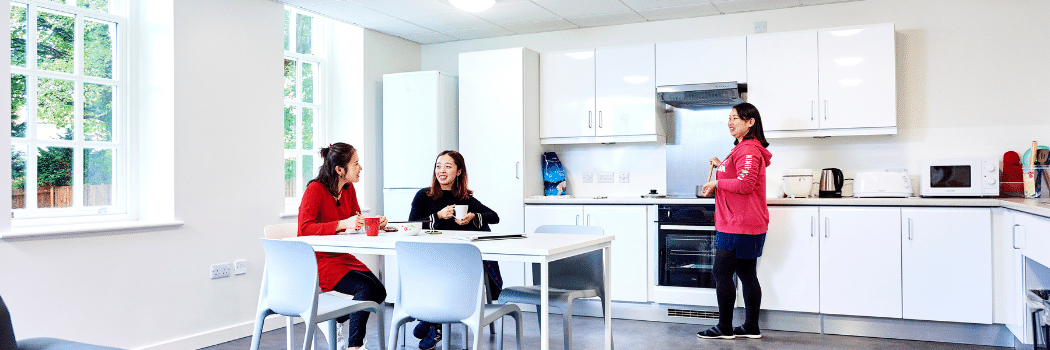 students sitting round a table