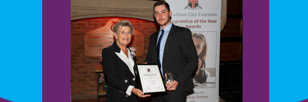 Sue Snowdon presents certificate to Reece Spurdens