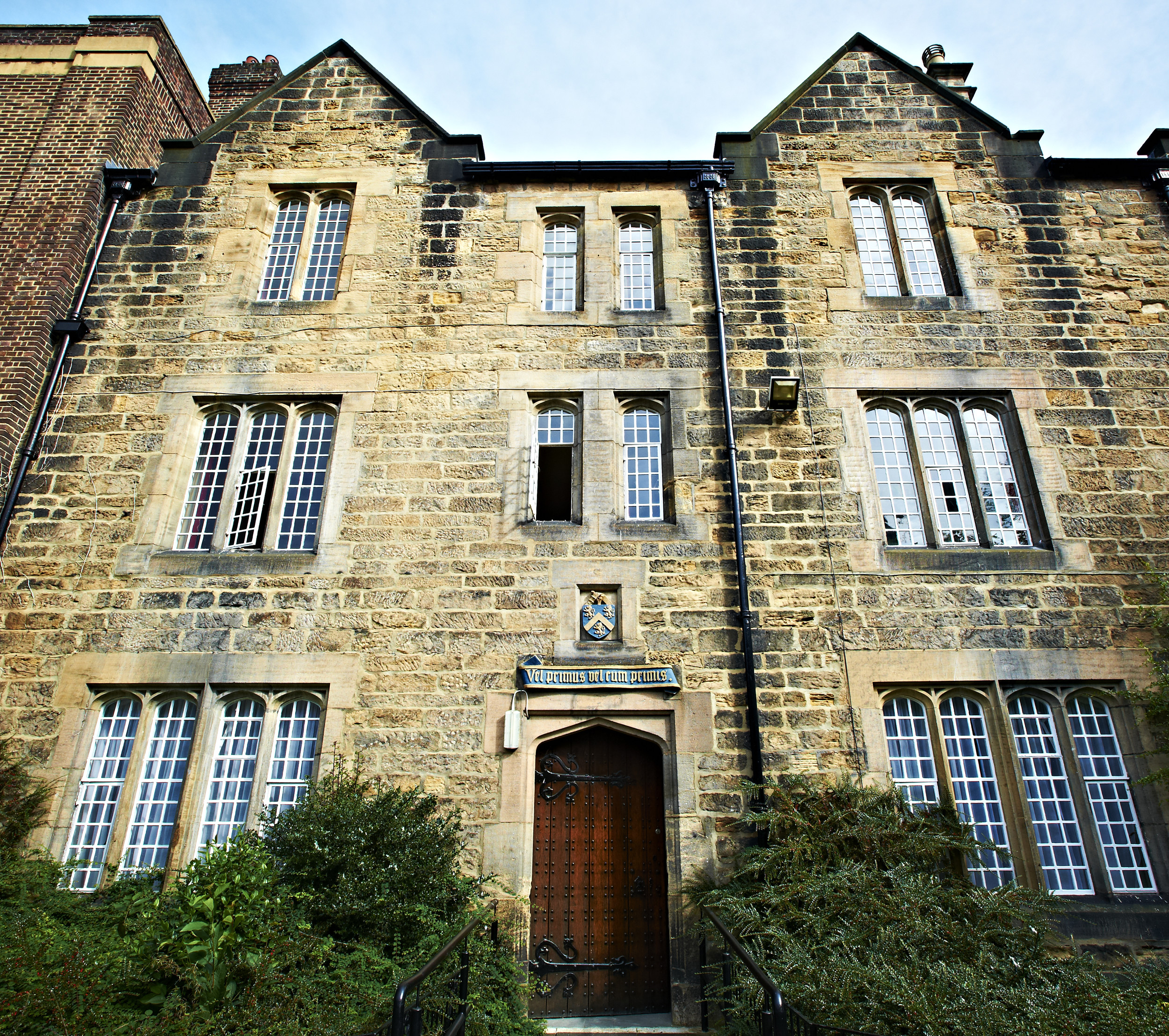 Exterior shot outside the entrance to Hatfield College