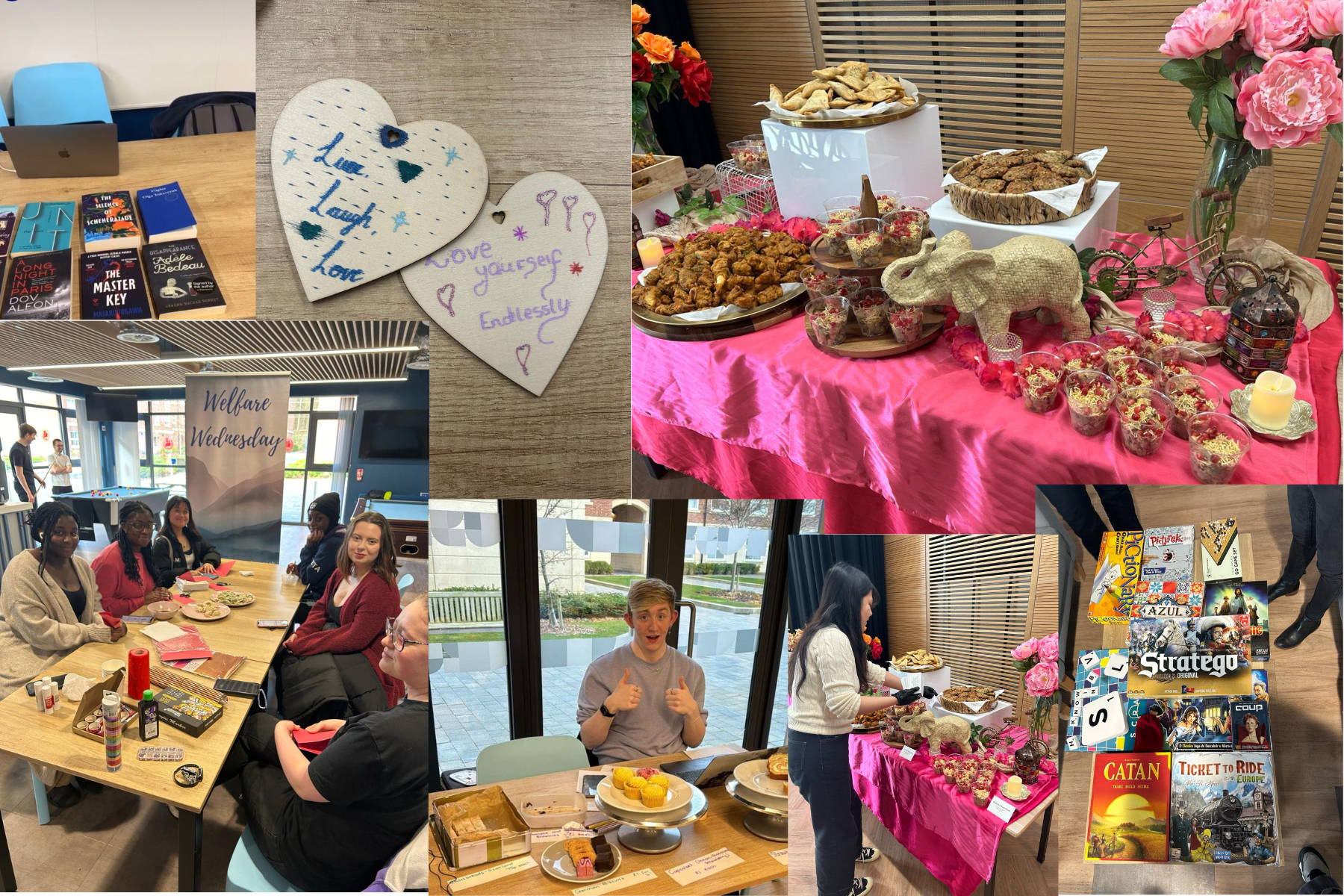 A collage of photos from our Welfare Wednesday events.