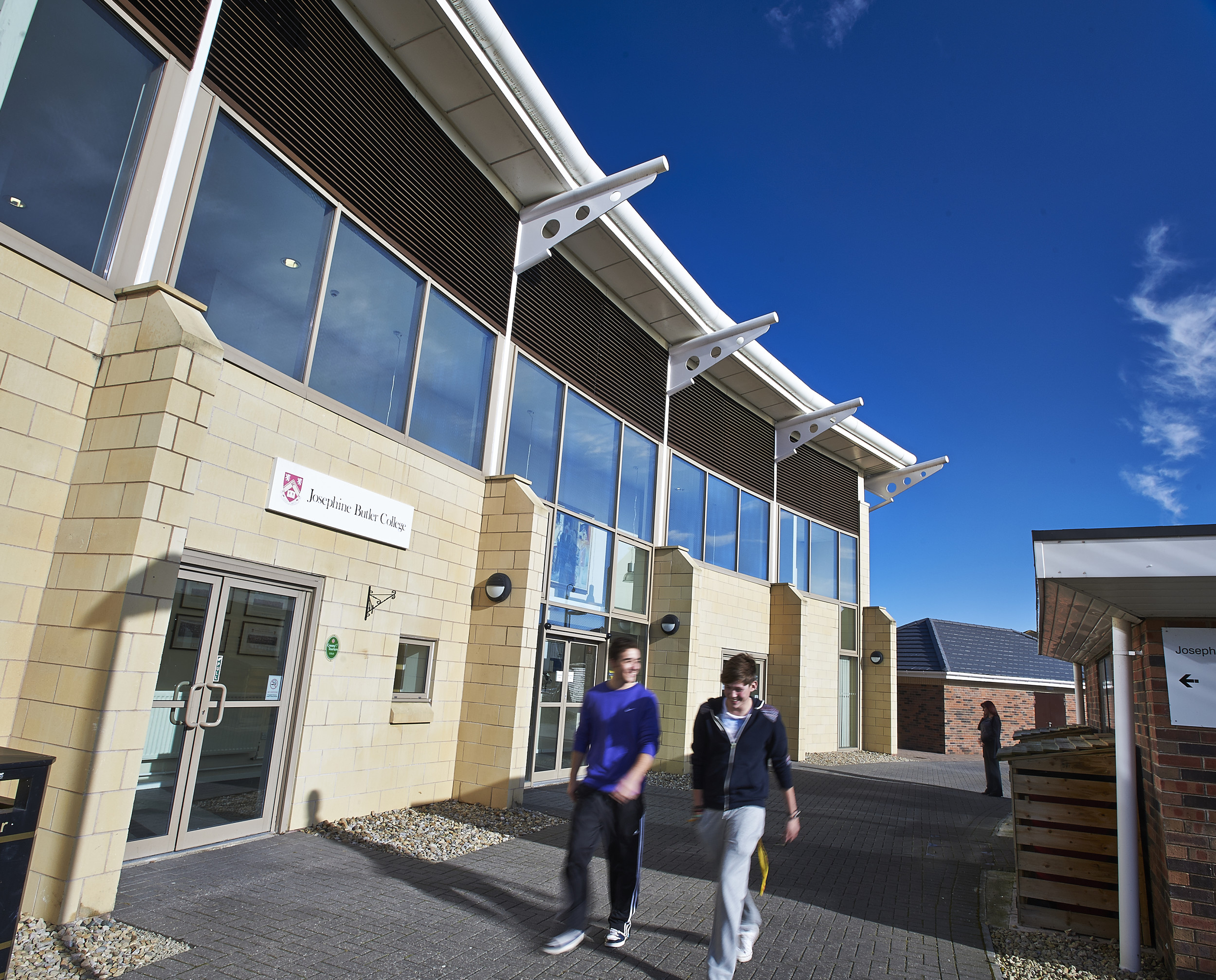 Students walking outside Josephine Butler College