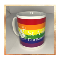 St Aidan's College Mug with Rainbow Logo