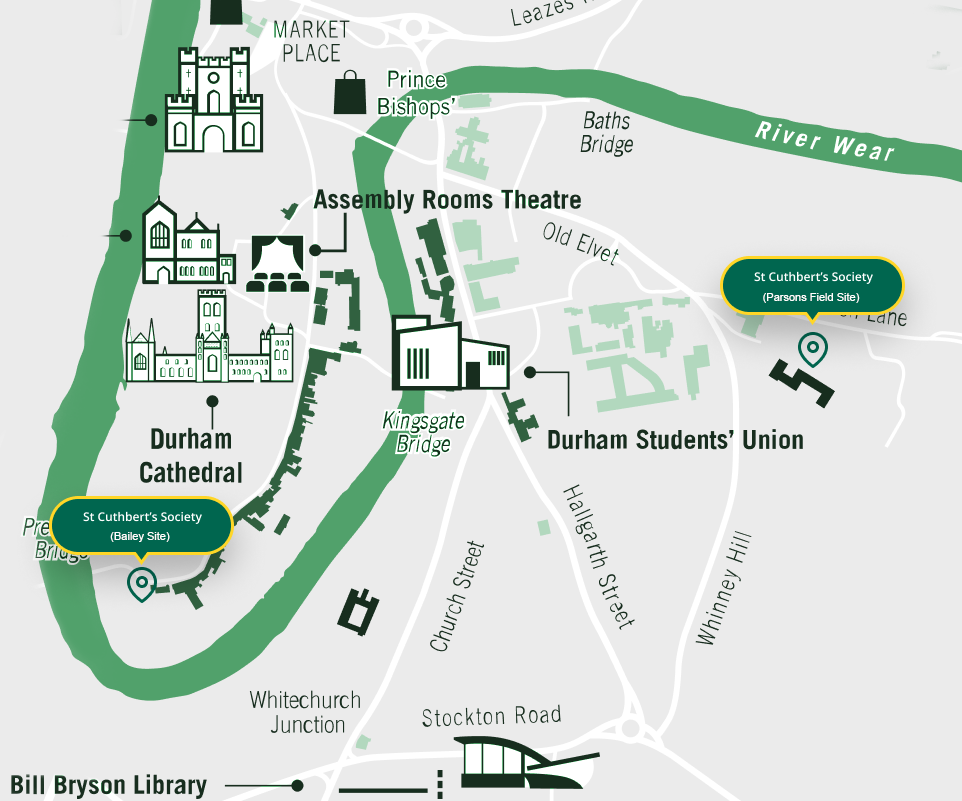 St Cuthbert's Society Map