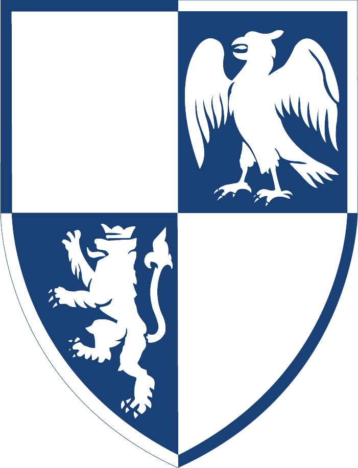 Blue crest showing an eagle and a lion
