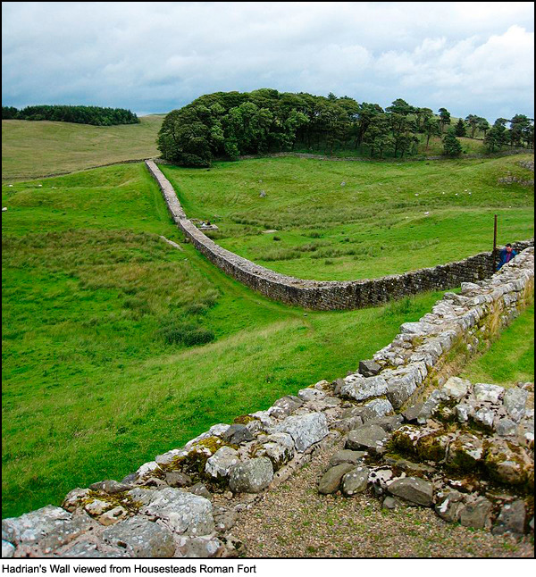 Photograph of Hadrian's Wall and countryside