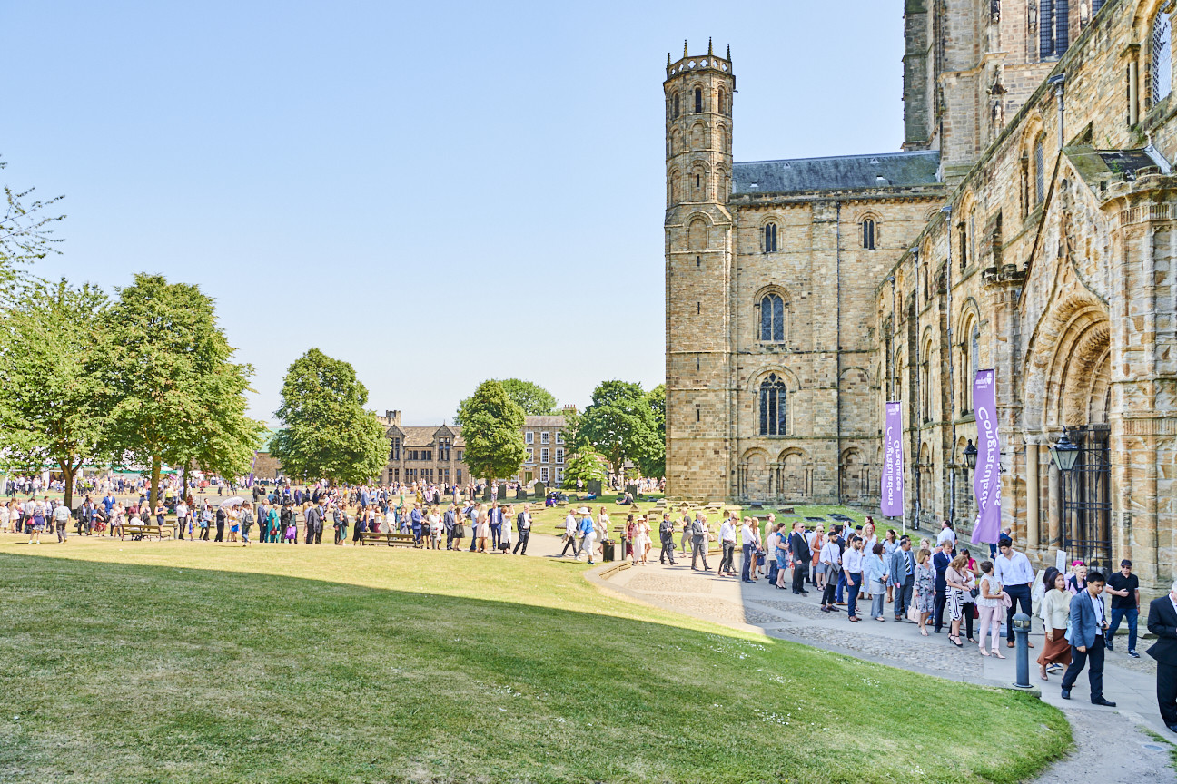 TQueue outside Cathedral for graduation