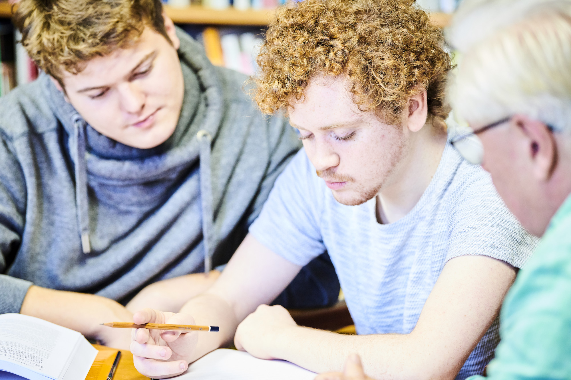 Students studying