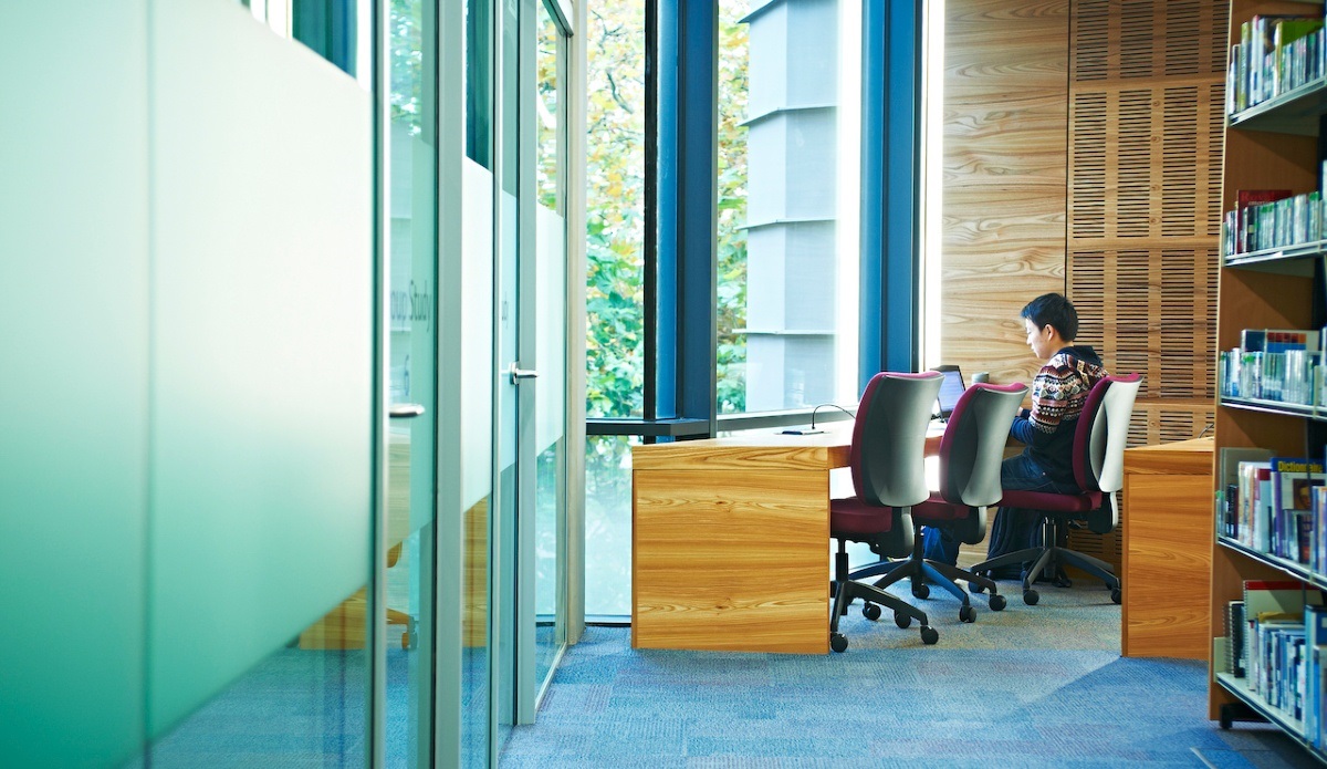 A student working in study space