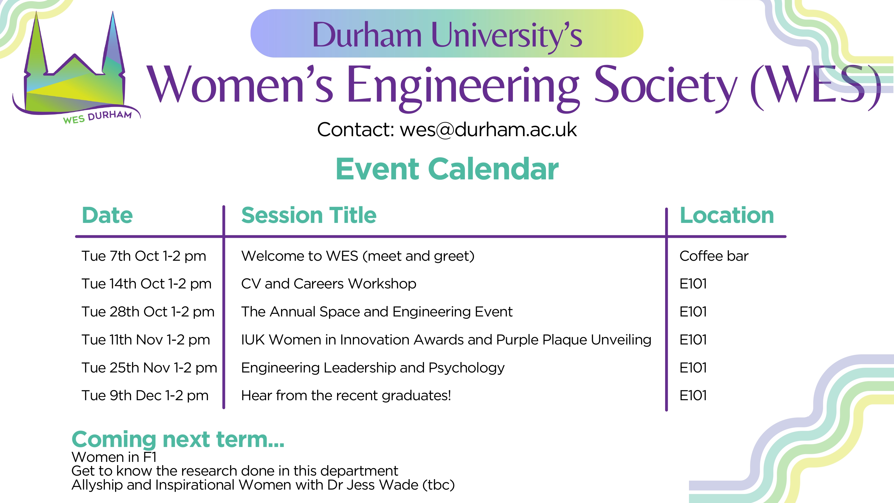 WES Events Calendar