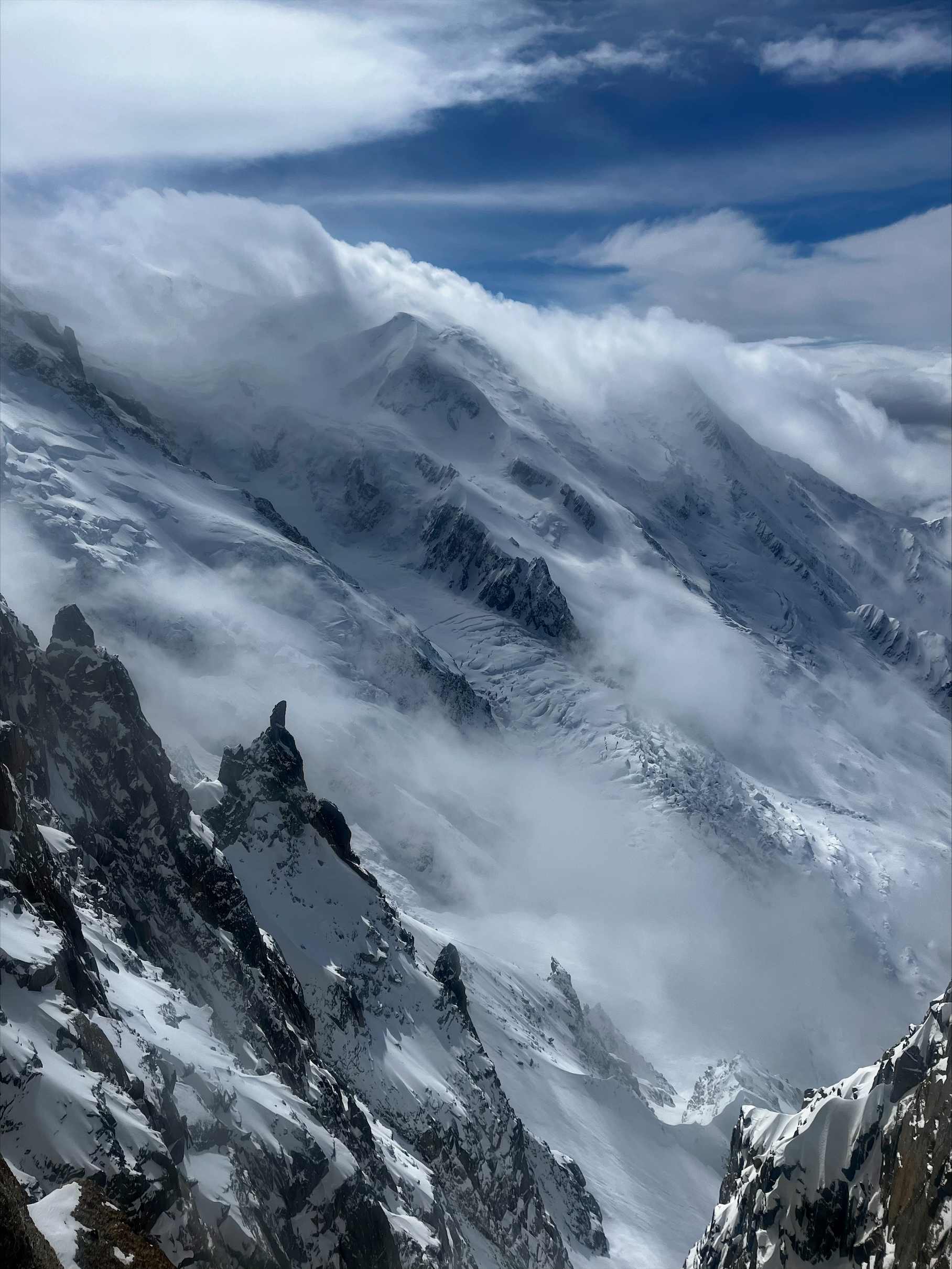 ôme du Goûter standing, at over 4000m, shoulder to shoulder with Mont Blanc in the French Alps