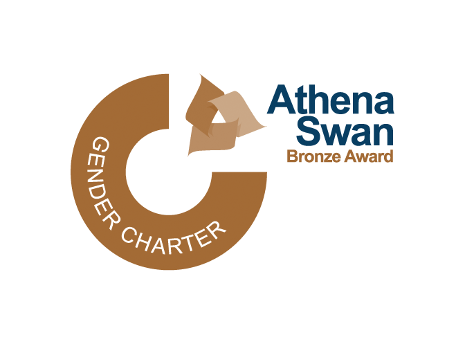 Bronze logo that says Athena Swan Bronze Award Gender Charter