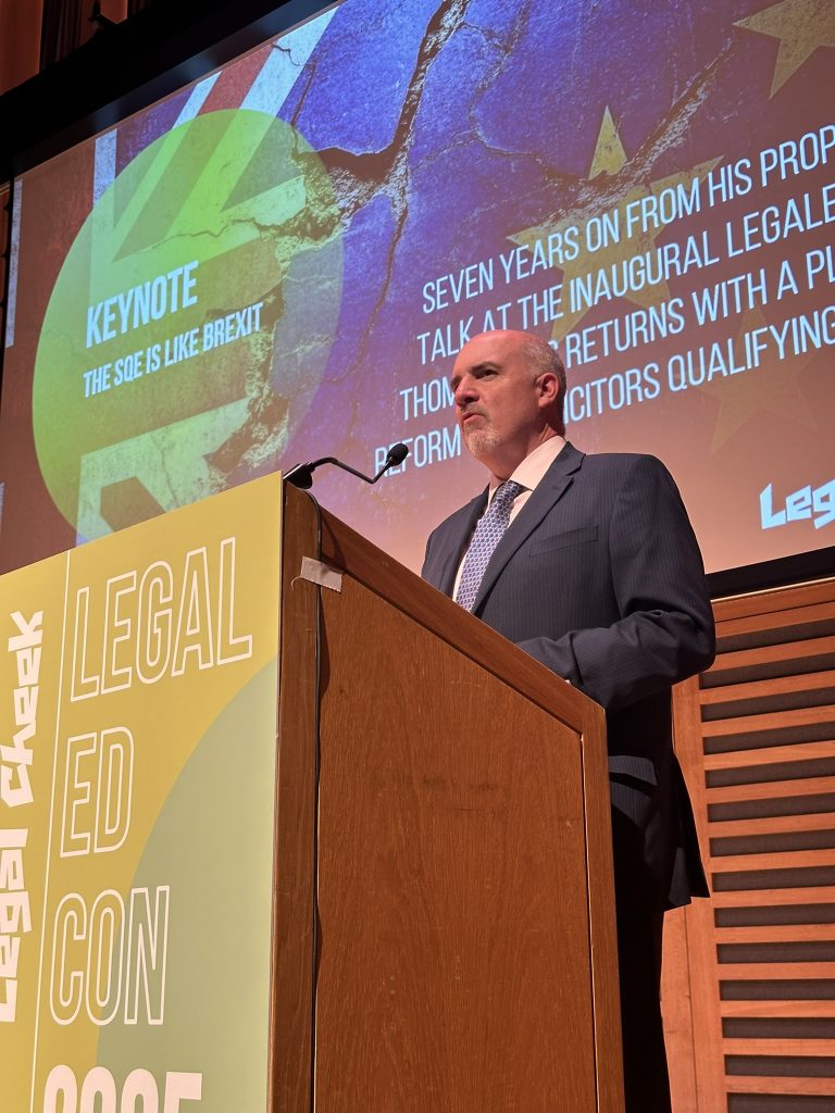 Thom Brooks delivers keynote speech at Legal Ed Con 2025