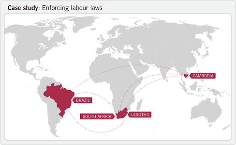 Enforcing Labour Laws Map