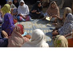 Women group deciding collective issues