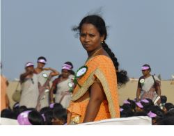 Woman in a demonstration