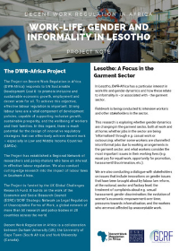 Lesotho Project Note Cover
