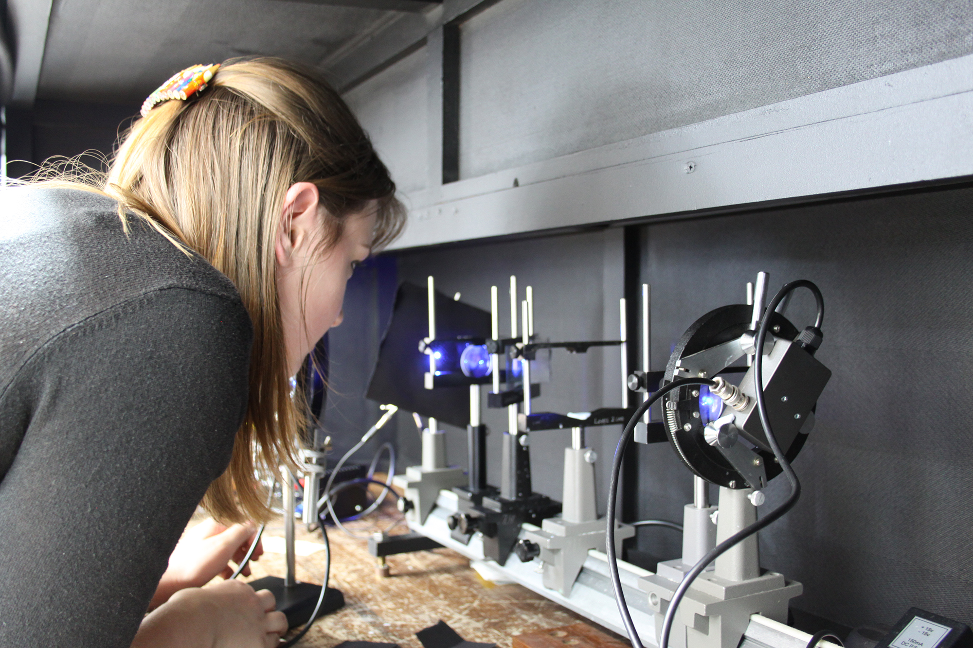 Student in lab