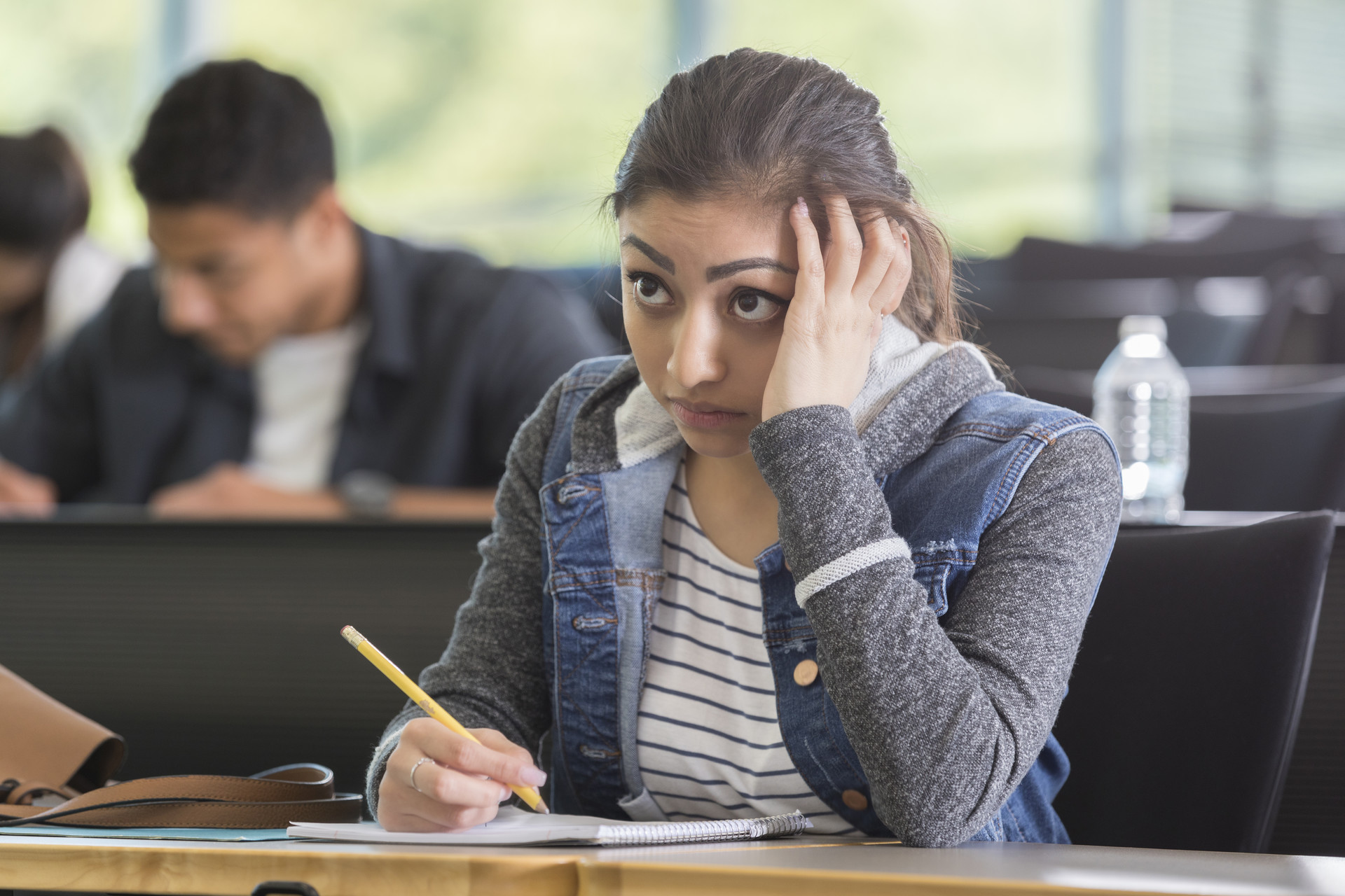 Student listening in a lecture