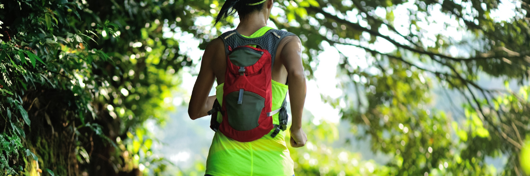 A woman running an ultra marathon