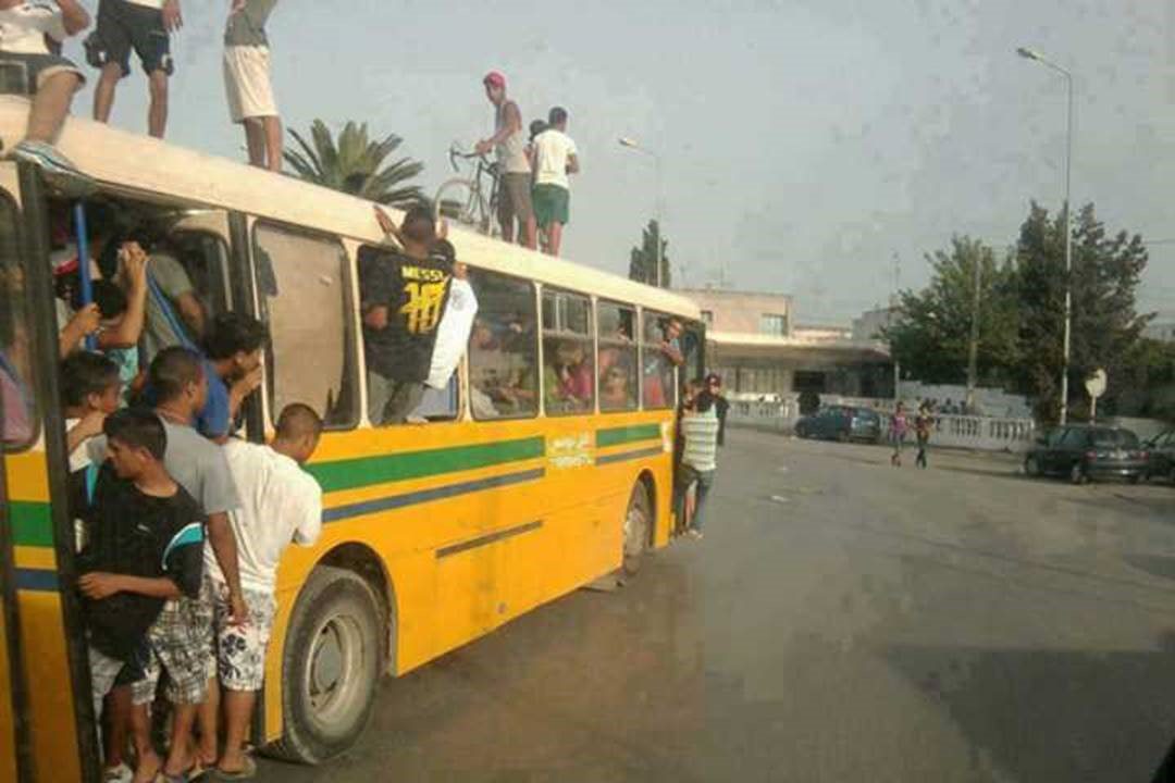 A crowded bus in Africa