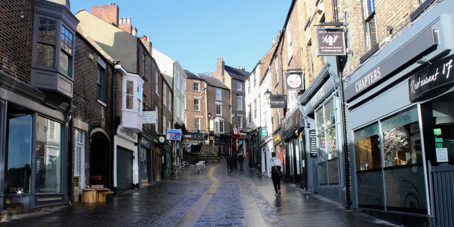 A picture of a street in Durham City