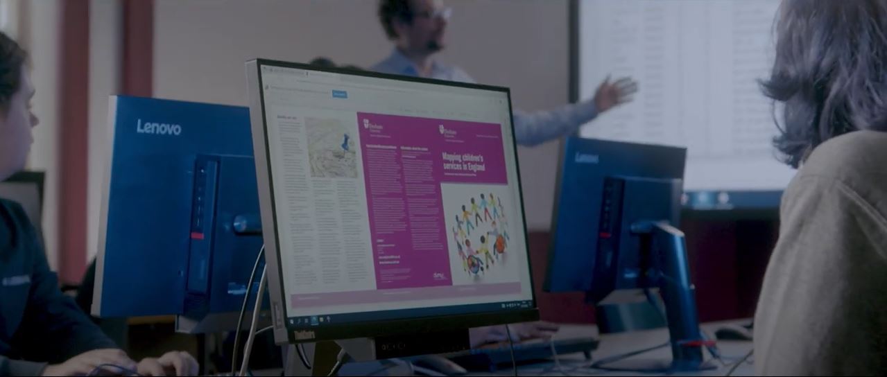 A computer screen