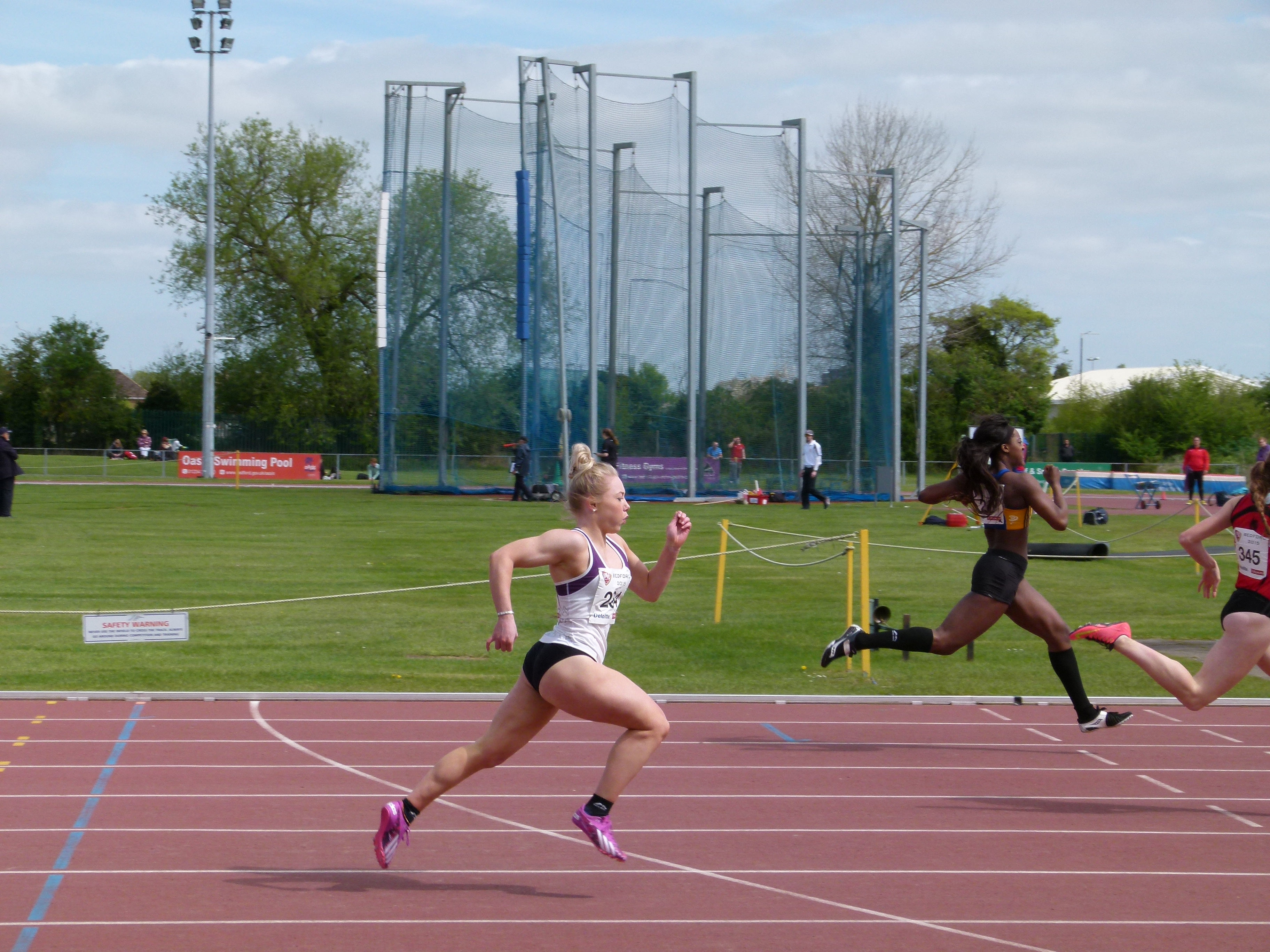 Athletes racing