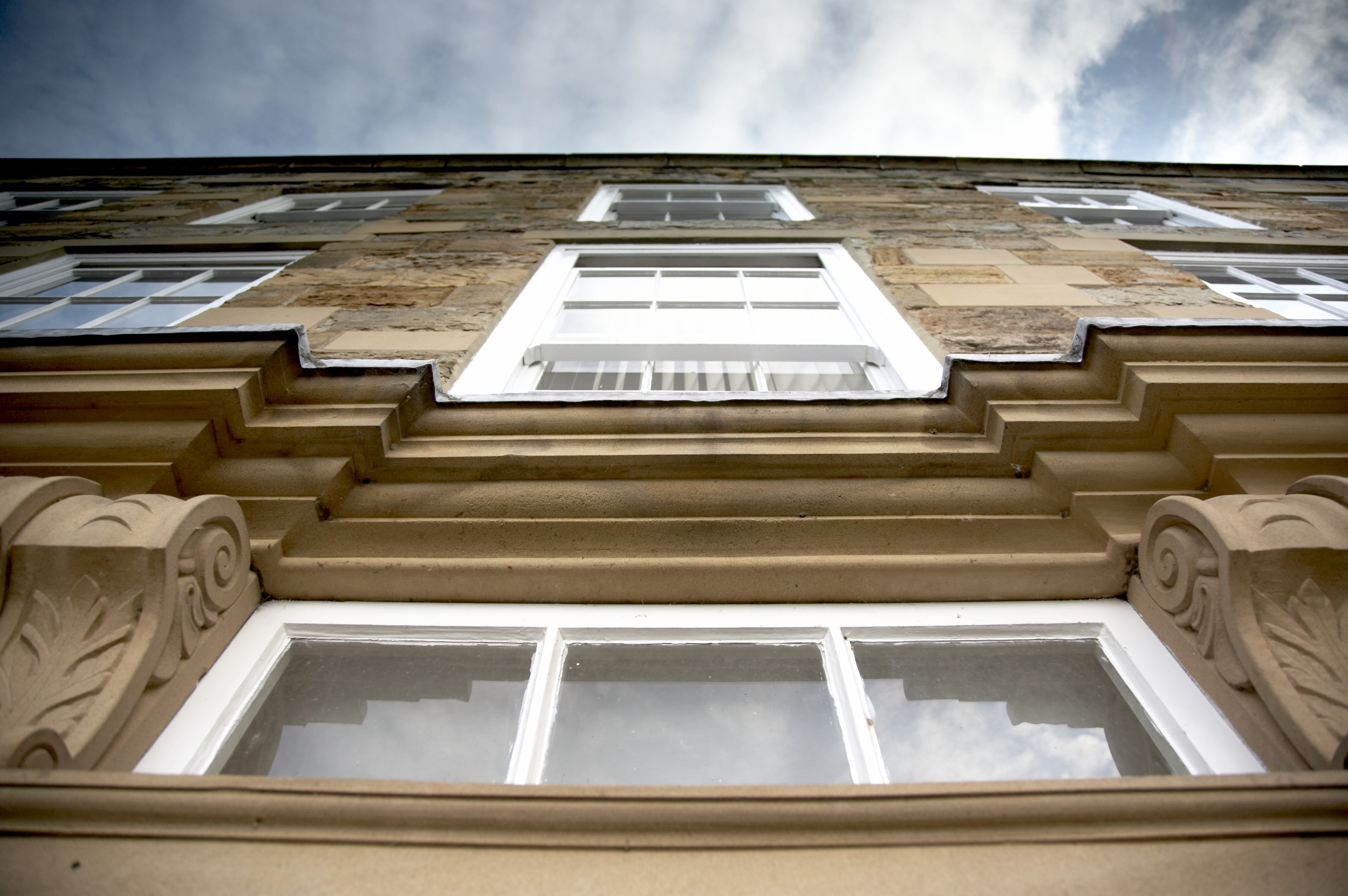 TLooking up at Abbey House in Durham