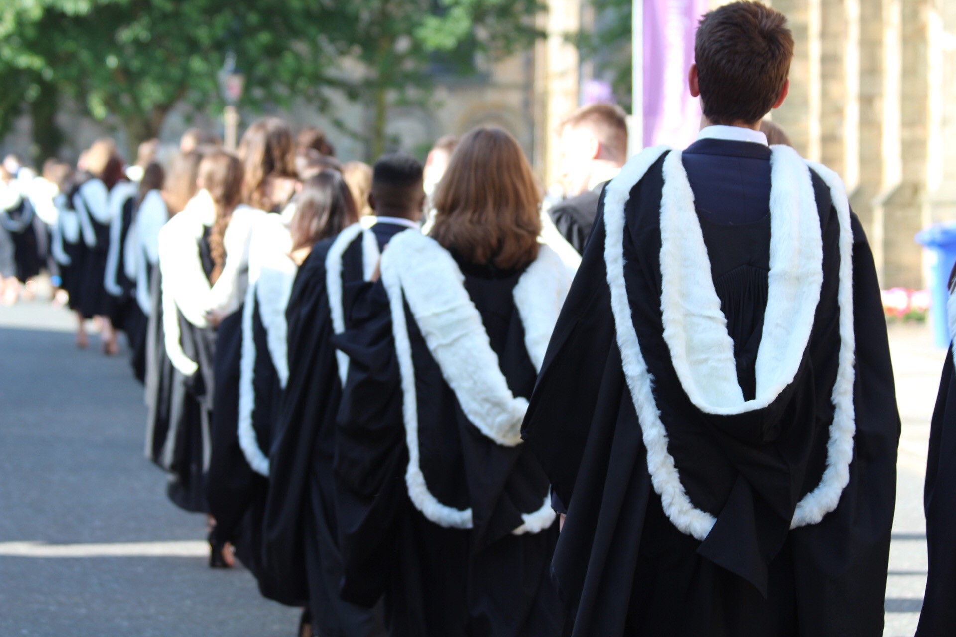 Students at graduation