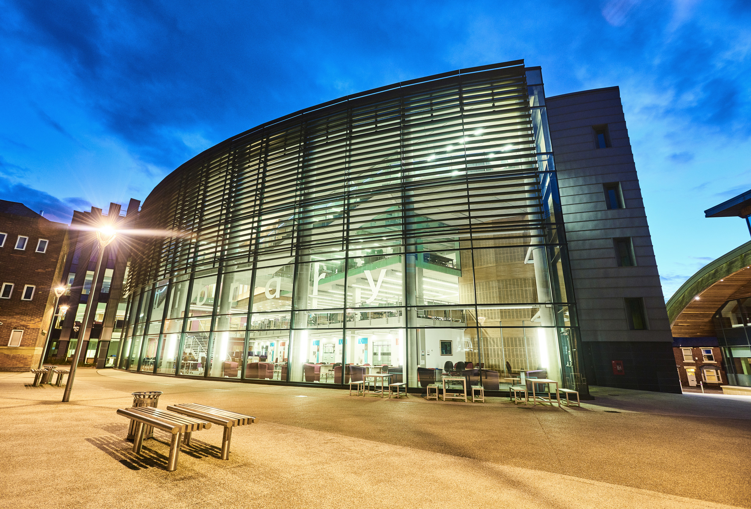 Bill Bryson Library at night