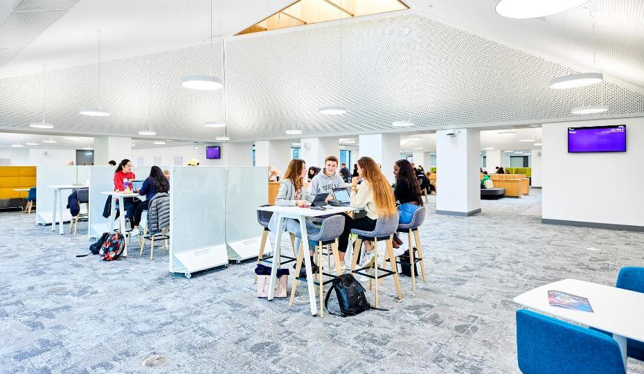 Students studying in the Teaching and Learning Centre