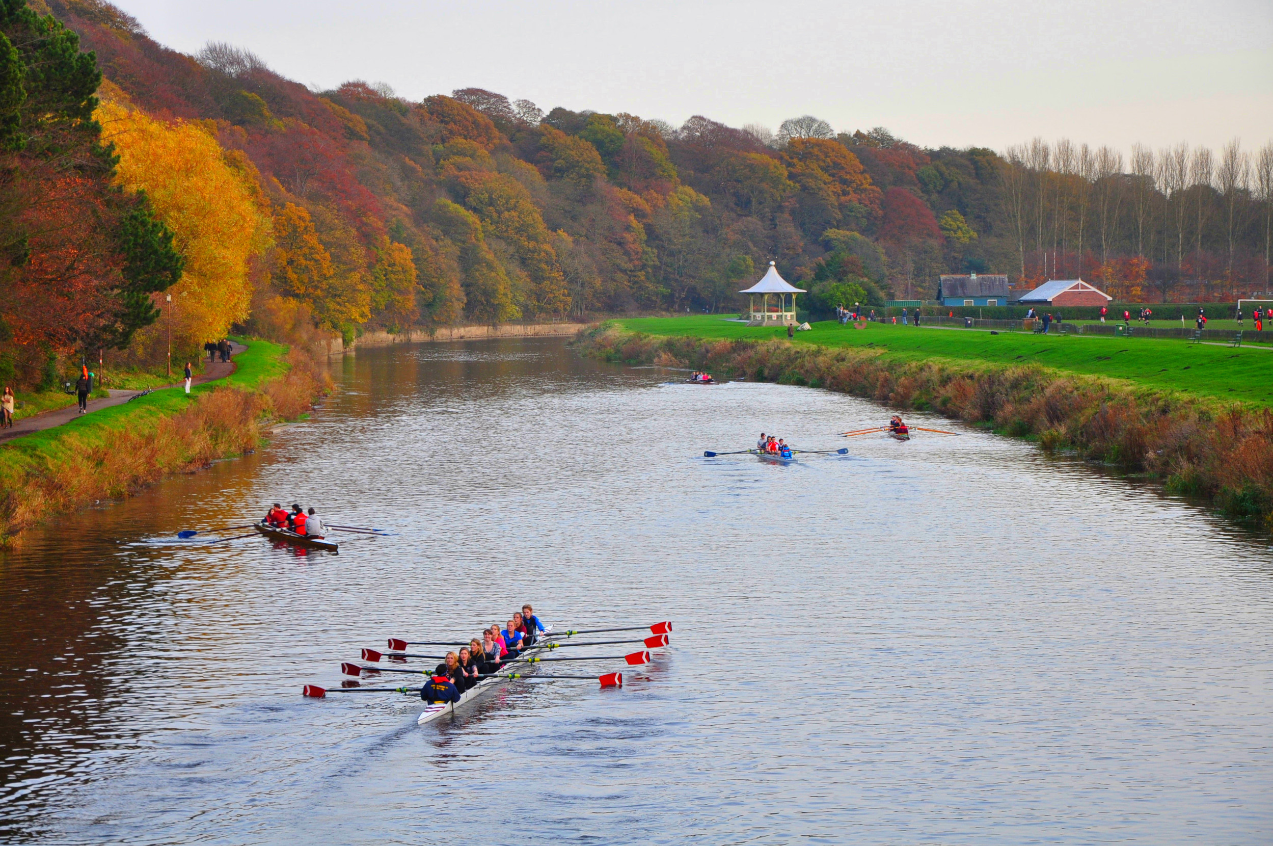 Rowers on the River Wear near the Racecourse