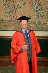 Simon Croft in academic dress