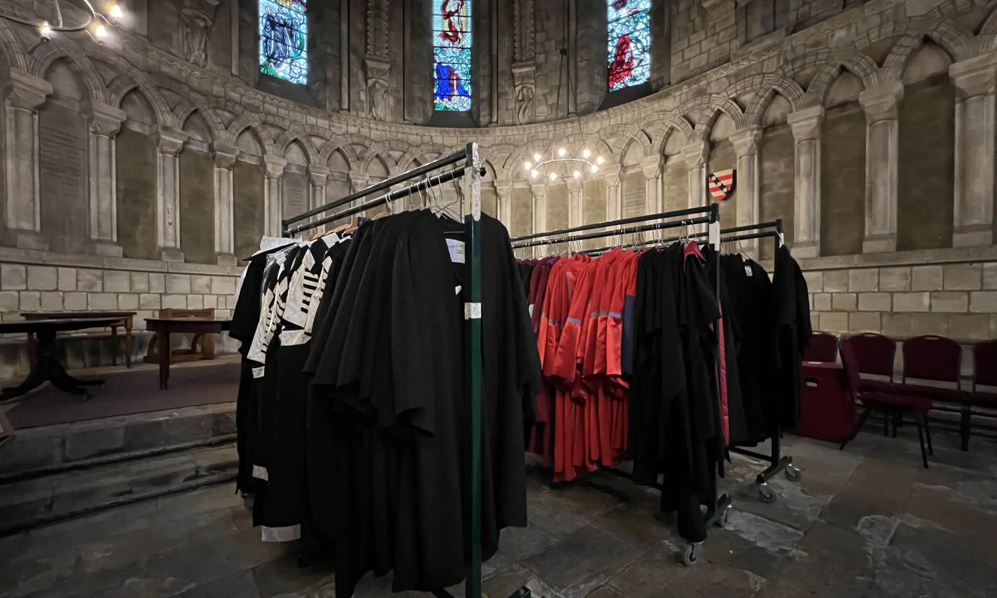 Matriculation Robes in Durham Cathedral's Chapter House