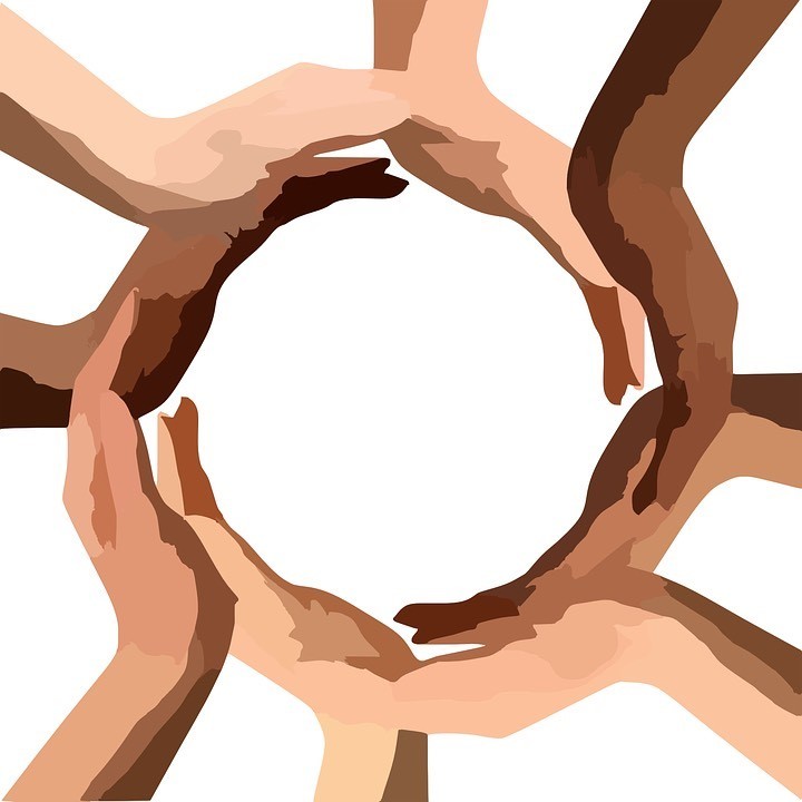 Hands holding to create a circle