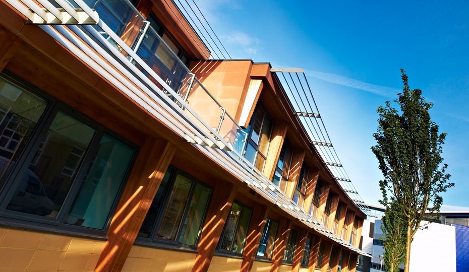 The exterior of the Institute of Hazard, Risk and Resilience building on Lower Mountjoy campus