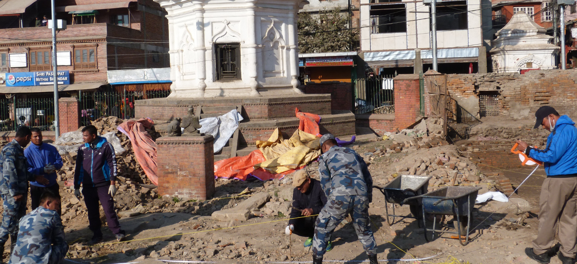 Image showing post-disaster training exercise with first responders