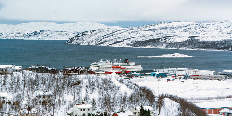 Artic ferry at port