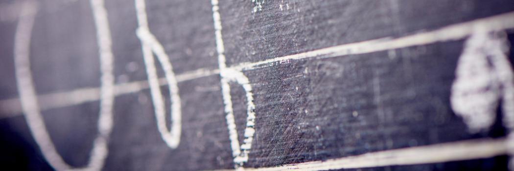 Musical score on a backboard