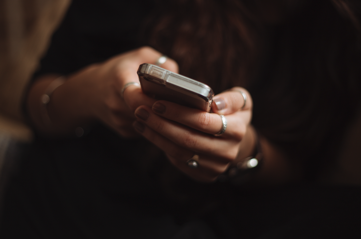 Woman holding a phone